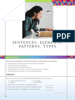 Sentences: Elements, Patterns, Types: Objectives