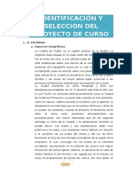 Identificación y Selección Del Proyecto