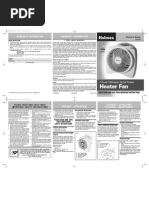 Holmes HFH2986 1 Touch Heater Fan Manual