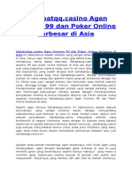 Sahabatqq - Casino Agen Domino 99 Dan Poker Online Terbesar Di Asia