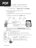 A AC B B Or: Meet #5, Algebra 2