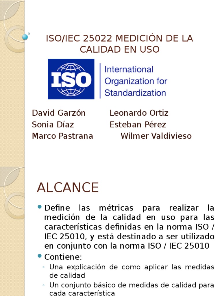 2.ISO 25022 - Métricas Calidad en Uso | PDF | Nivel de medida ...