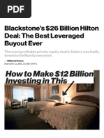 Blackstone's Hilton Deal: Best Leveraged Buyout Ever - Bloomberg