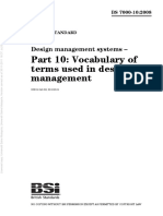 BS 7000-10 2008 Design Management Systems. Vocabulary of Terms Used in Design Management