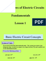 Basic Laws of Electric Circuits Fundamentals Lesson 1