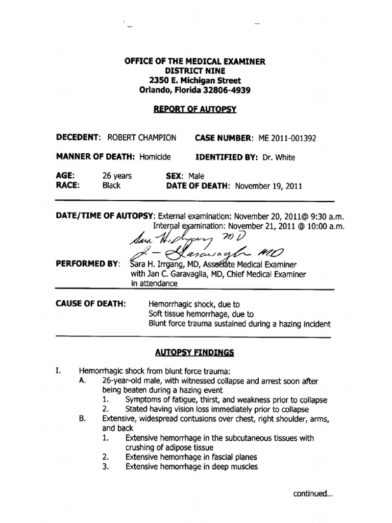Autopsy Report PDF