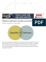 Liquidity and Solvency