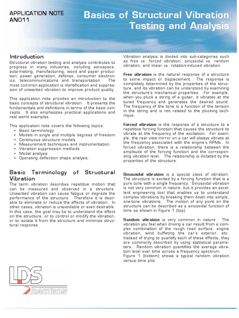 AN011 Basics of Structural Testing Analysis PDF | PDF