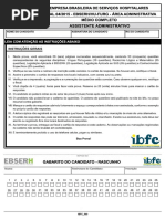 Ibfc 2016 Ebserh Assistente Administrativo Prova FURG