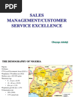 Sales Management and Customer Service Excellence in Nigeria