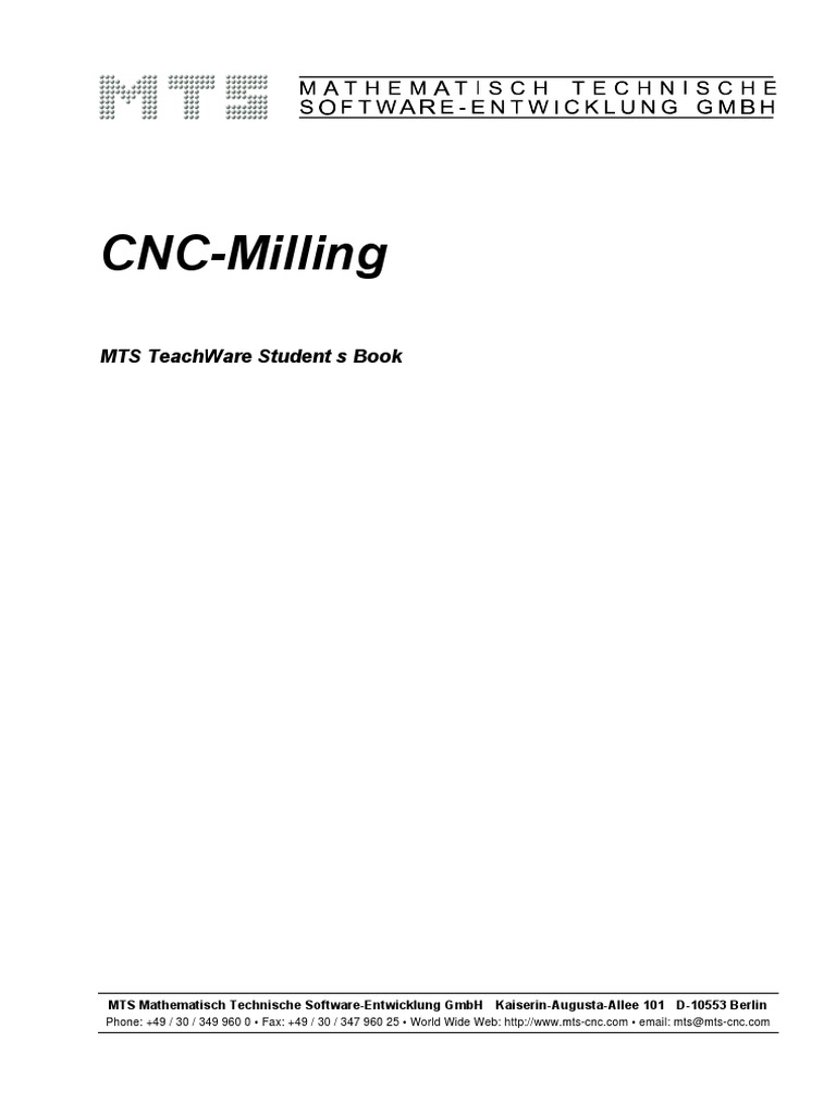 CNC Milling PDF | PDF | Numerical Control | Simulation