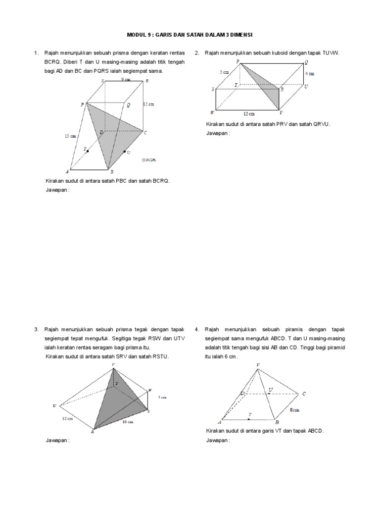 MODUL 9 Garis Dan Satah Dalam 3 Dimensi