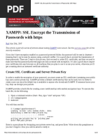 XAMPP - SSL Encrypt The Transmission of Passwords With Https