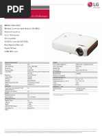 LG PW1500 1500 Lumen Minibeam LED Projector With Screen Share and Bluetooth Sound Out