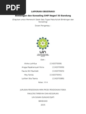 Laporan Observasi Bimbingan Konseling
