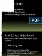 Typesofplans: Functional Area Plans Plans With Time Horizon Plans According To Frequency of Use