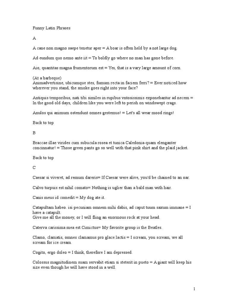 Funny Latin Phrases Science Philosophical Science
