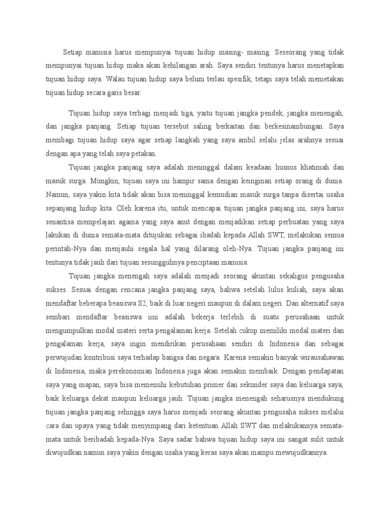 Essay Tujuan Hidup Pdf