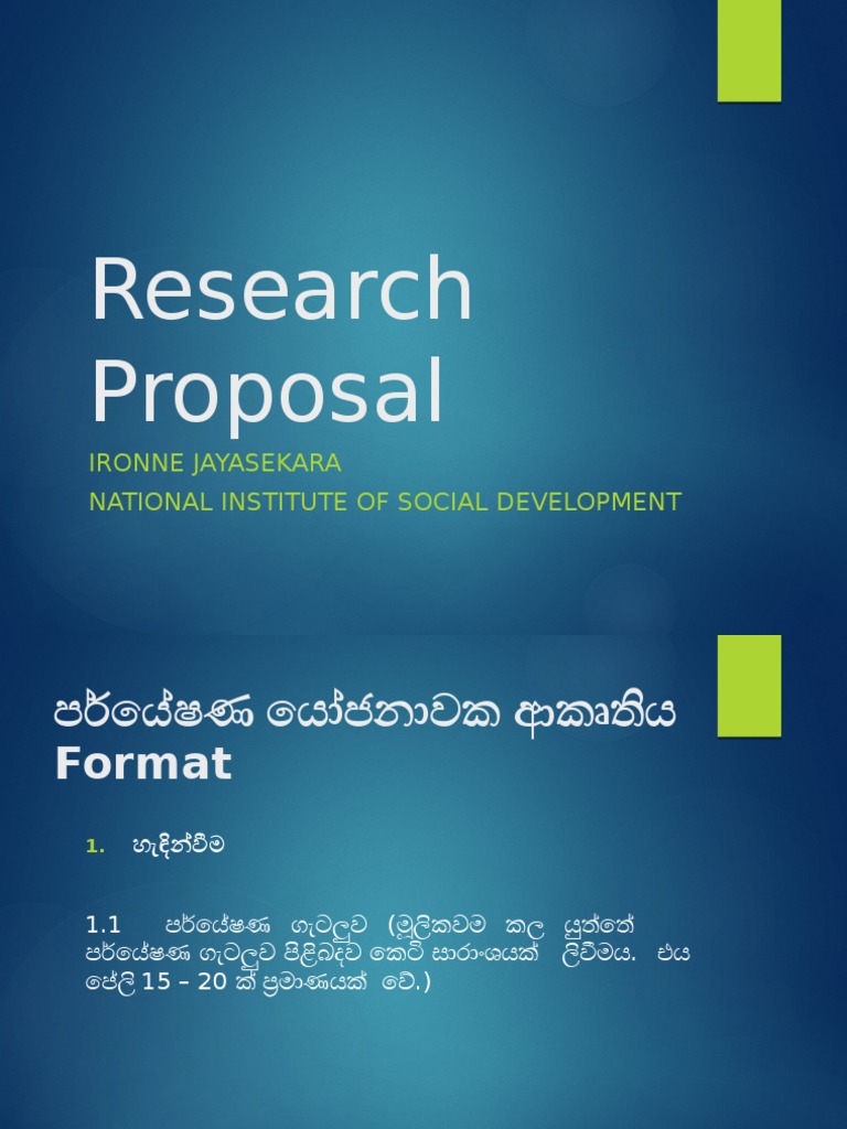 Research proposal in sinhala pdf picture