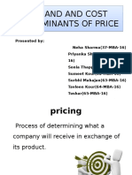 Demand and Cost Determinants of Price