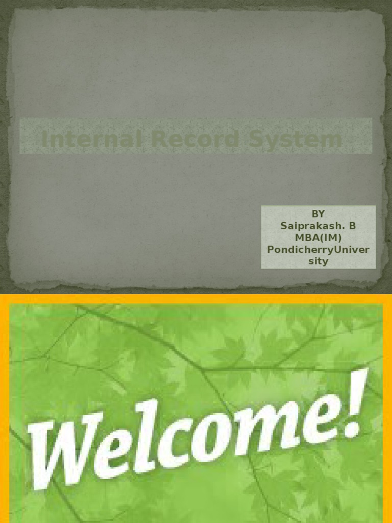 Internal Record System