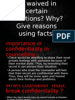 Importance of Confidentiality