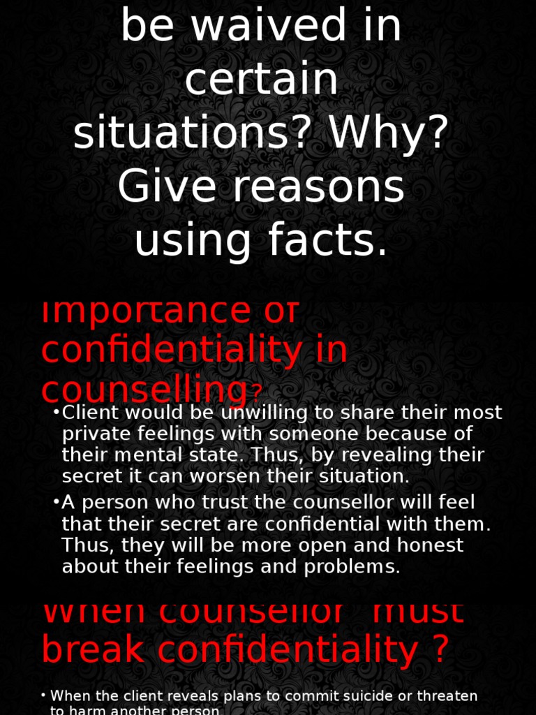 Importance of Confidentiality PDF
