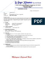 AGREEMENT LETTER Kusuma Wijaya Tour