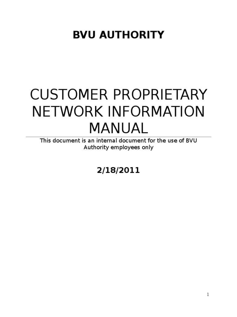 CPNI Manual Updated | PDF | Federal Communications Commission | Law Of ...