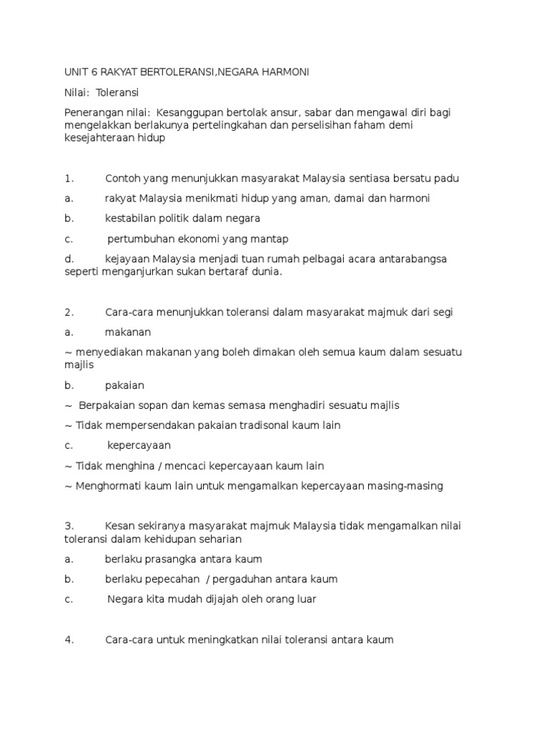 Unit 6 Rakyat Bertoleransi  PDF