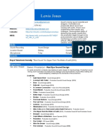 Lewis Jones CV