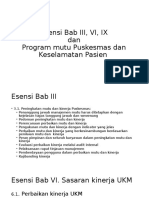 Esensi Bab III, VI, IX Dan Program Mutu Puskesmas Dan KP