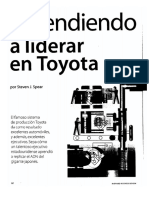 Aprendiendo A Liderar en Toyota