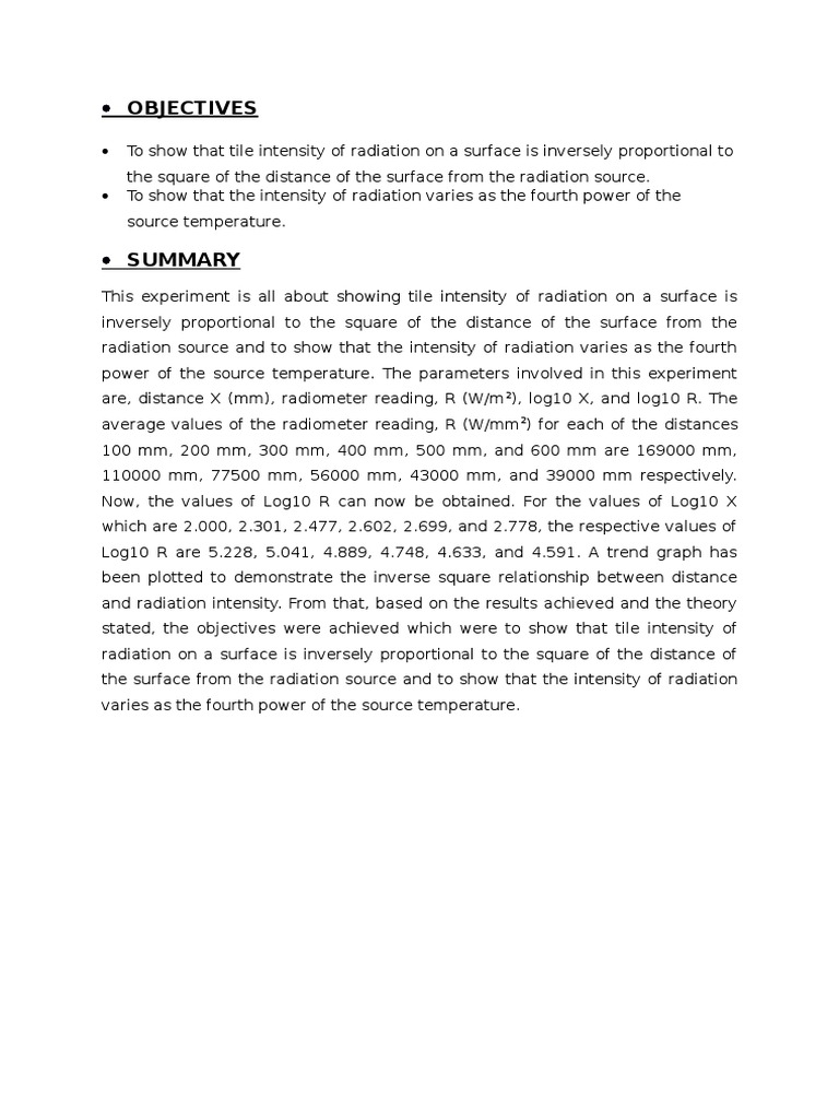 Transport Lab Report Experiment 3 | PDF | Electromagnetic Radiation ...