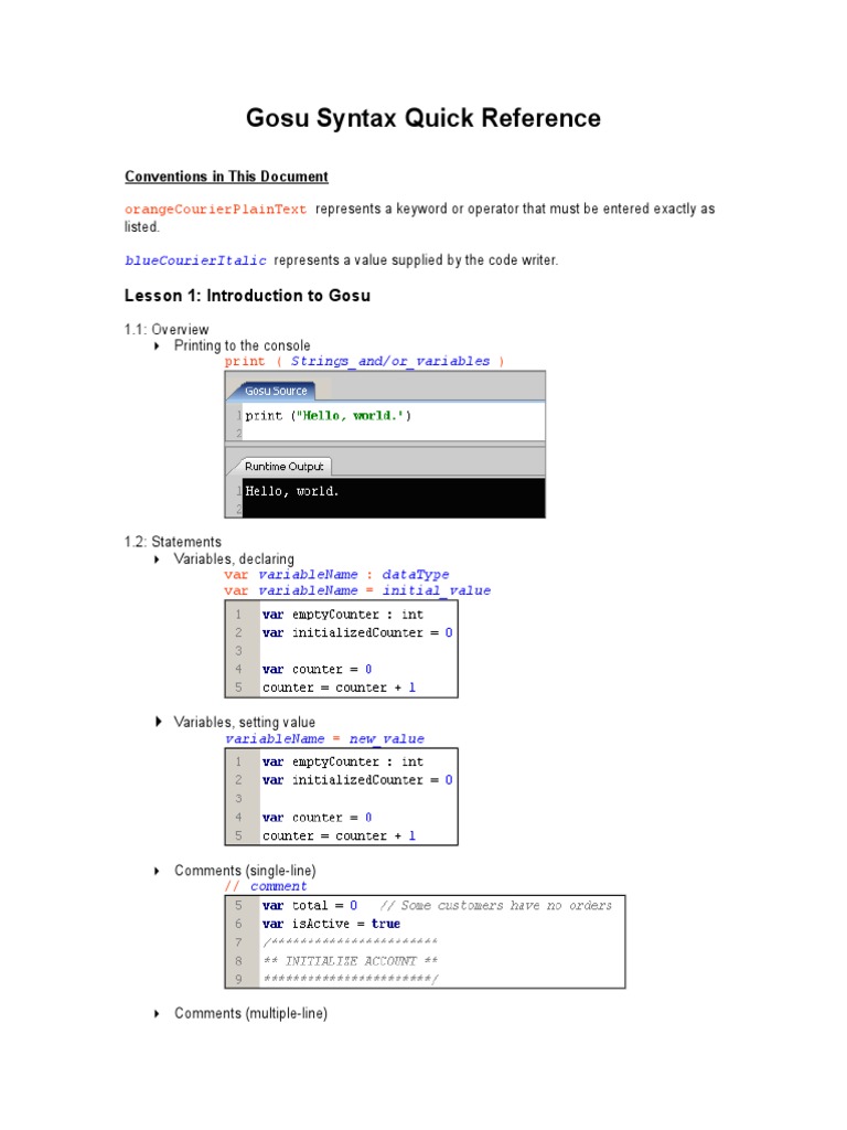 Guidewire Gosu Reference Guide Pdf Array Data Type Parameter