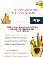 Analisís Físico Químicos de Aceites y Grasas