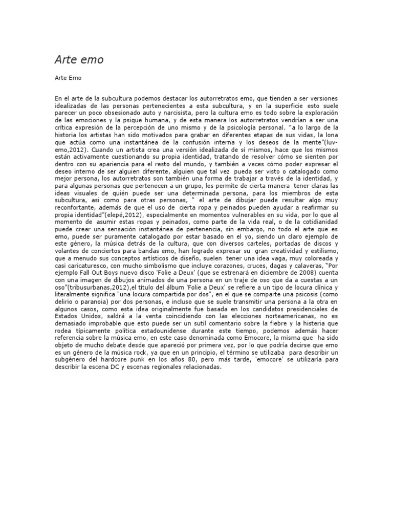 Arte Emo | PDF | Sicología | Artes (general)