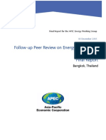 APEC, Follow-Up Peer Review On Energy Efficiency in Thailand