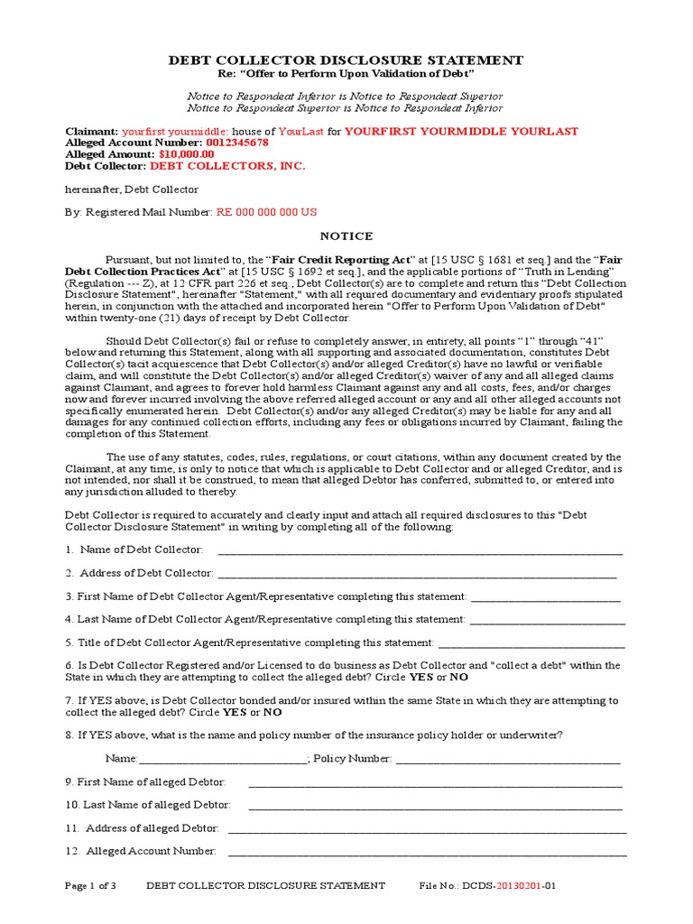 1 Disclosure Statement | PDF | Debits And Credits | Private Law
