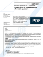 NBR 11070 - Insumos para Couro - Corantes - Determinacao Da Estabilidade Das Solucoes A Agua Dura PDF