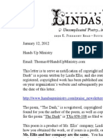 Linda Ellis Copyright - Extortion Letter Info - Linda's Lyrics
