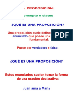 La Proposició Concepto y Clases