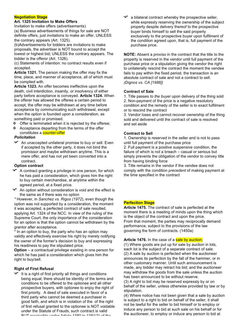 Sales Final Codal PDF | PDF | Offer And Acceptance | Foreclosure
