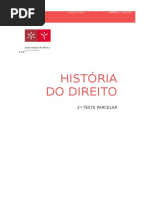 2º Teste Parcelar - História Do Direito