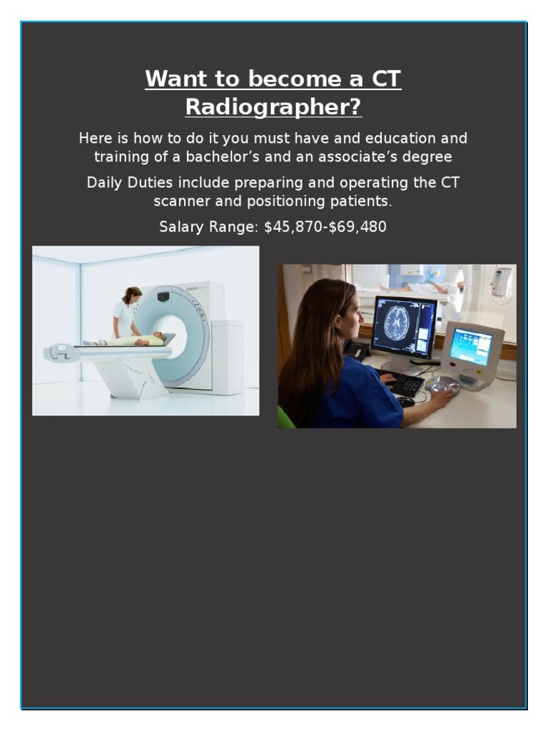 How to Become a CT Radiographer | PDF