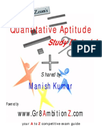Quantitative Aptitude Study Material - Gr8AmbitionZ PDF