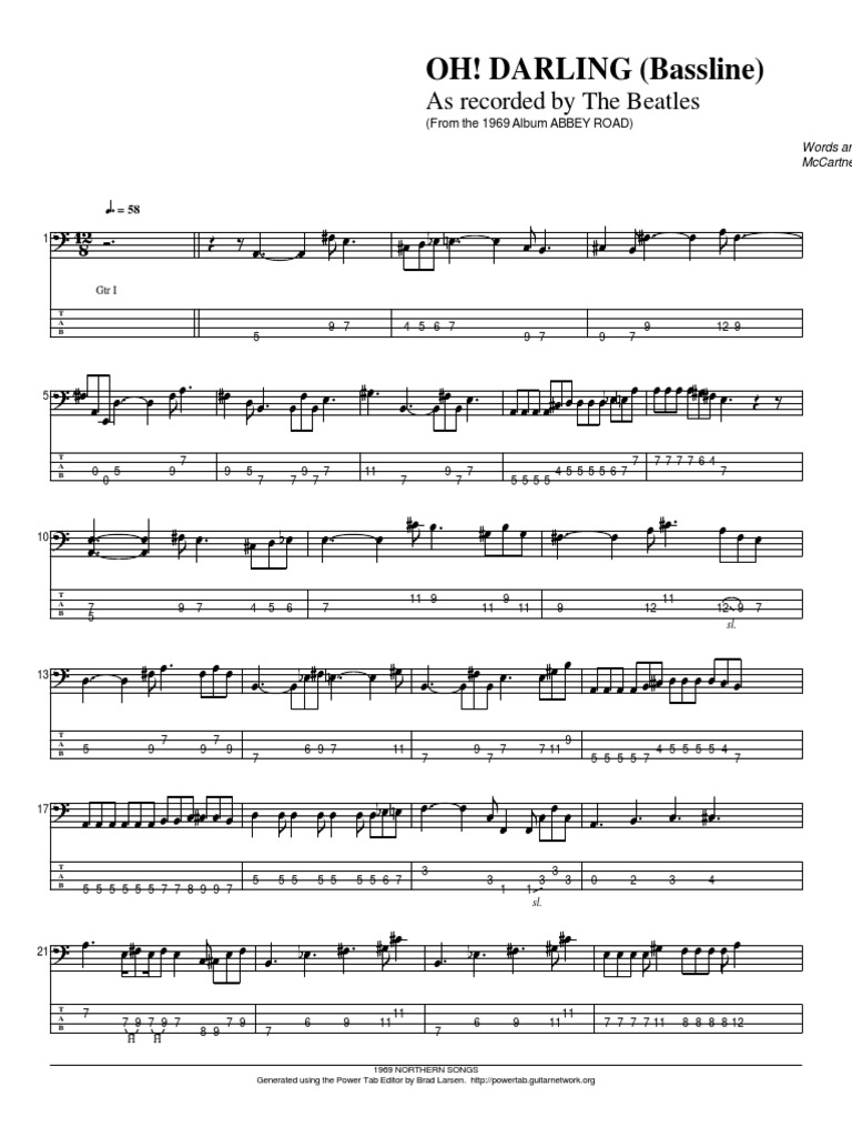 Oh Darling Pdf Paul Mc Cartney Apple Records
