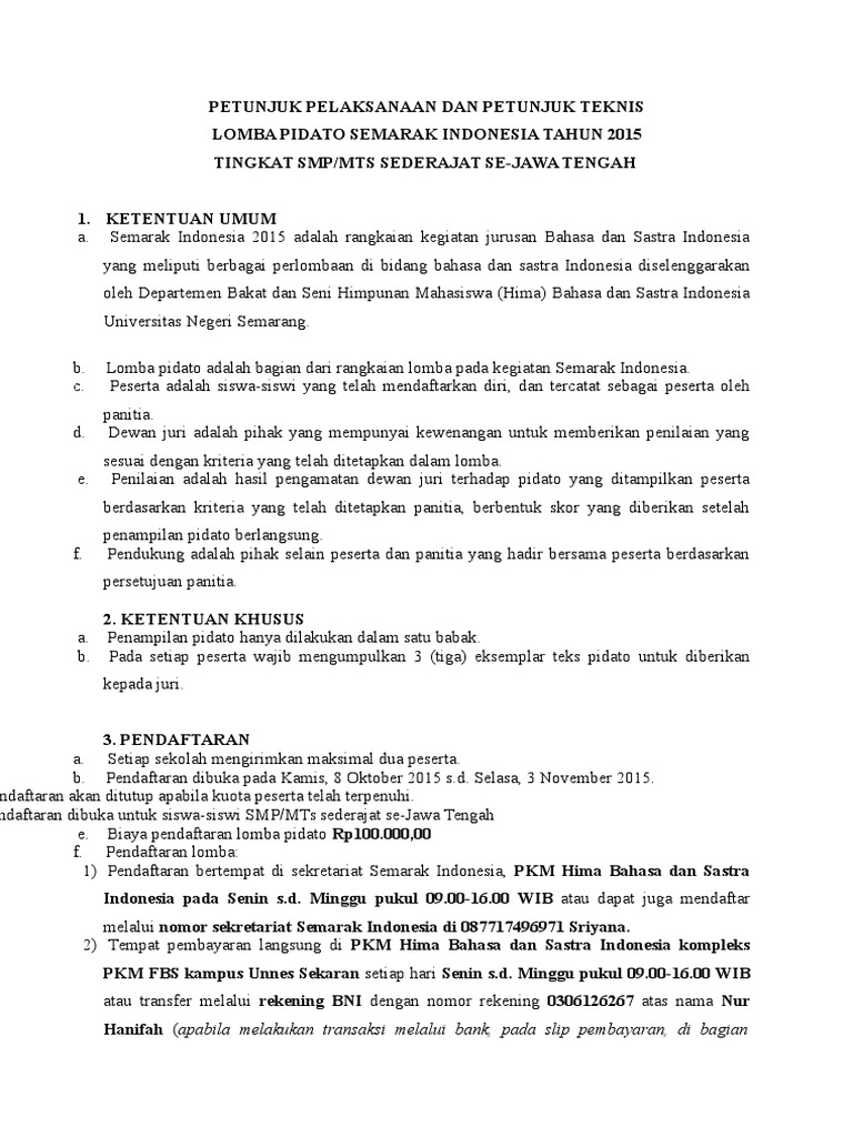 Kumpulan Teks Pidato Untuk Lomba Tingkat Smp Kumpulan Referensi Teks Pidato
