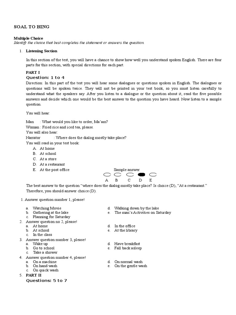 Soal To Bing 1617 94 Words Orangutan Deterrence Legal