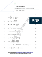 12 Mathematics Calculus Differentiability Test 03